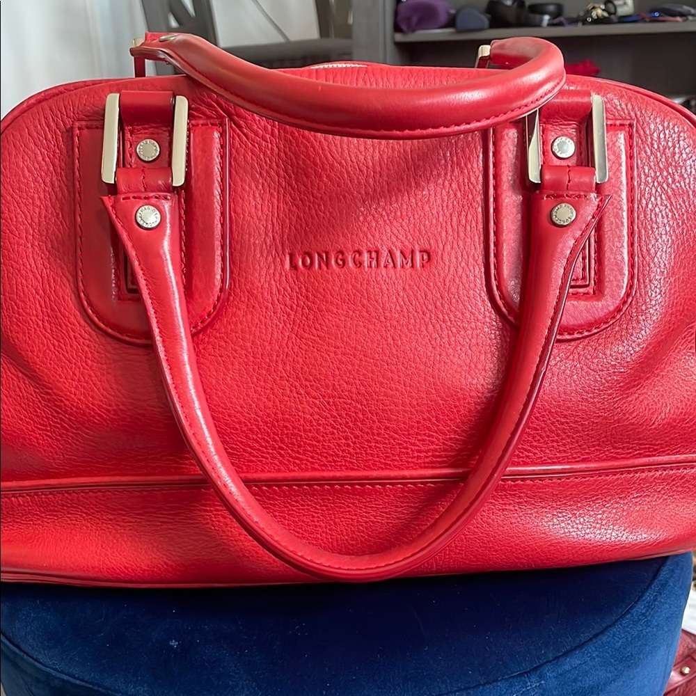 Longchamp Red Leather Women's Bag